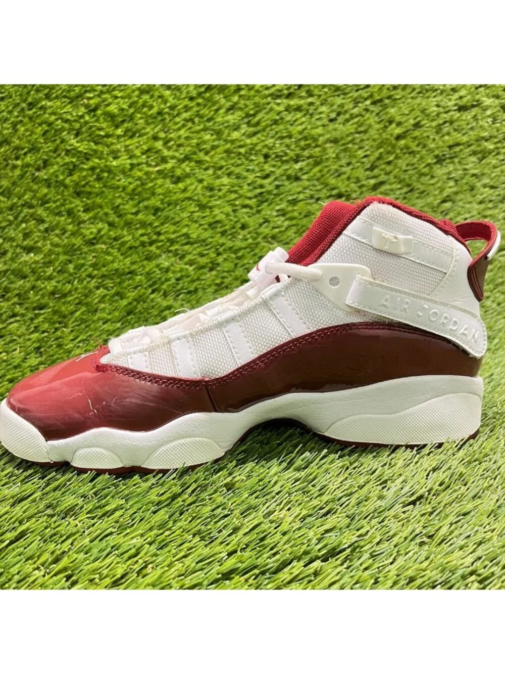 Nike Air Jordan 6 Rings GS Boys Size 6.5Y White Red Basketball Shoes Sneakers